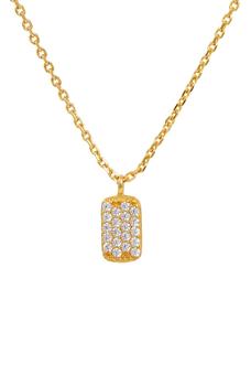 小银瓶精选, Savvy Cie Jewels | Sterling Silver CZ Small Tag Pendant Necklace商品图片 3.4折起