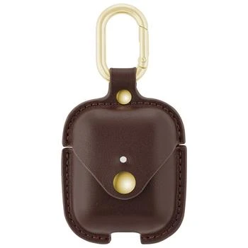 WITHit | Brown Leather Apple AirPods Case with Gold-Tone Snap Closure and Carabiner Clip,商家Macy's,价格¥261