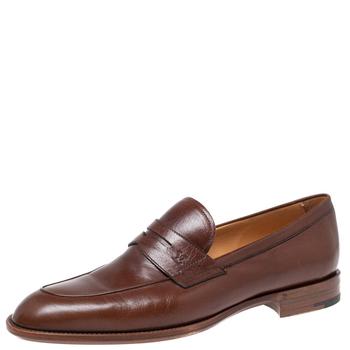 lv男鞋, [二手商品] Louis Vuitton | Louis Vuitton Brown Leather Penny Loafers Size 41商品图片 7.7折, 满1件减$100, 满减