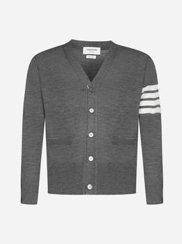 推荐4-Bar merino wool cardigan商品