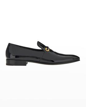 推荐Men's Lyon Patent Leather Gancini Loafers商品