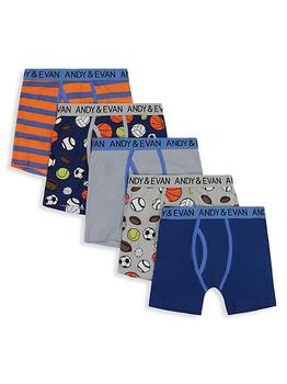 Andy & Evan | Little Boy's & Boy's 5-Pack Boxer Briefs商品图片,满$200减$50, 满减