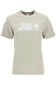 Sporty & Rich | Sporty & Rich Logo-Printed Crewneck T-Shirt商品图片,7.3折