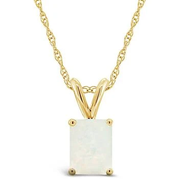 Macy's | Opal (3/4 ct.t.w ) Pendant Necklace in 14K White Gold or 14K Yellow Gold,商家Macy's,价格¥1822