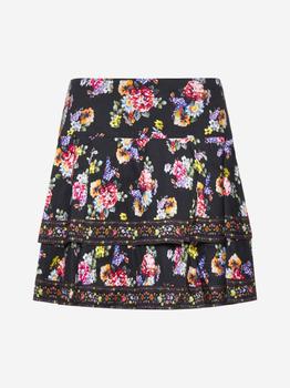 推荐Marvis floral print cotton miniskirt商品