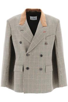 MAISON MARGIELA | HOUNDSTOOTH CAPE-JACKET商品图片,4.4折, 满$150享9.5折, 独家减免邮费, 满折