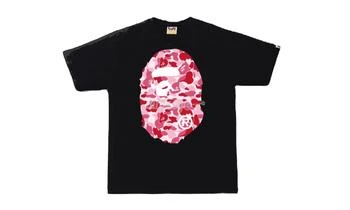 推荐Bape ABC Camo Big Ape Head Black/Pink T-Shirt商品