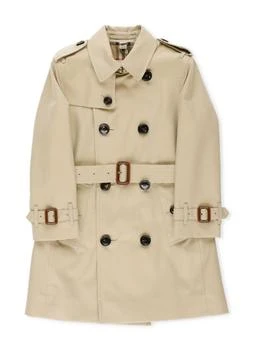 Burberry | Burberry Kids Belted Gabardine Trench Coat,商家Cettire,价格¥3380