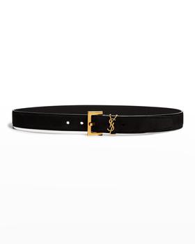 圣罗兰皮带, Yves Saint Laurent | YSL Monogram Suede Belt商品图片 