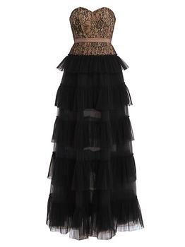 商品BCBG | Strapless Lace & Tulle Gown,商家Saks Fifth Avenue,价格¥3595图片