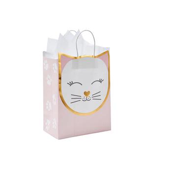商品15 Pack Cat Gift Bags for Birthday Party Favors w/ 20 Sheets of Tissue Paper (8 x 10 x 4.7 in)图片
