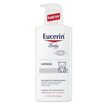 product Eucerin Baby Body Lotion With Pro-Vitamin B5 and Natural Shea Butter, 13.5 oz image