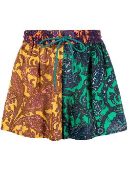 推荐ZIMMERMANN - Paisley Print Linen Shorts商品