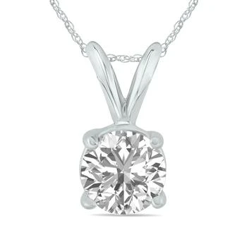 SSELECTS | Igi Certified Lab Grown 1 Carat Diamond Solitaire Pendant In 14k White Gold (i Color, Si2 Clarity),商家Premium Outlets,价格¥5711