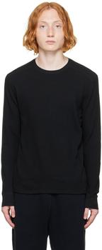 Vince | Black Thermal Long Sleeve T-Shirt商品图片,4折