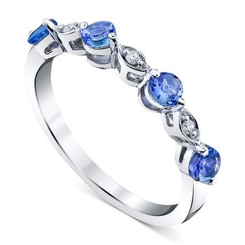 商品Macy's | Tanzanite (5/8 ct. t.w.) & Diamond Accent Ring in 14k White Gold,商家Macy's,价格¥5503图片