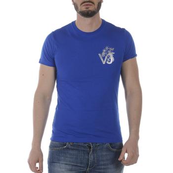范思哲t恤新款, Versace | VERSACE 男士蓝色棉质短袖T恤 B3GRA77F-36610-202商品图片 满$100享9.5折, 满折
