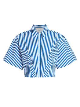 推荐Striped Cropped Shirt商品