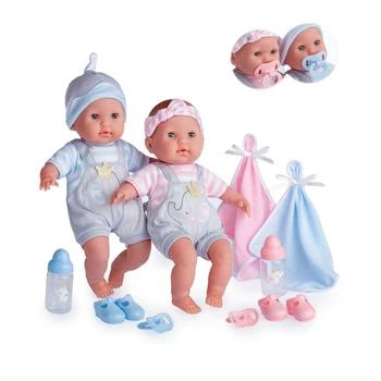 JC TOYS | Berenguer Boutique Twins 15" Soft Body Baby Doll,商家Macy's,价格¥337