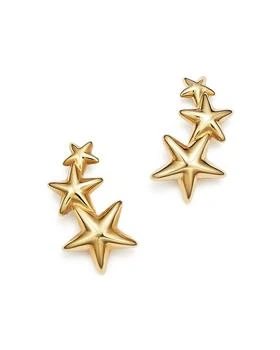 推荐14K Yellow Gold Triple Star Climber Earrings - 100% Exclusive商品