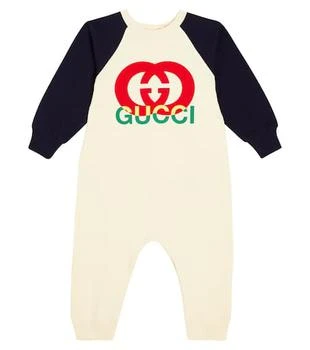 Gucci | Baby Interlocking G cotton jersey onesie 独家减免邮费