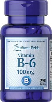 商品Vitamin B-6 (Pyridoxine Hydrochloride) 100 mg 250 Tablets图片