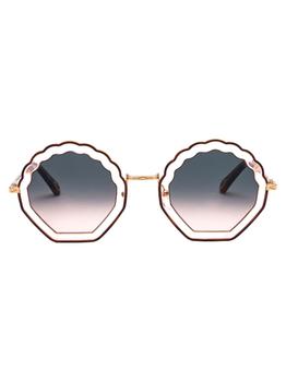 chloe太阳镜怎么样, Chloé | Chloé Women's Brown Metal Sunglasses商品图片 