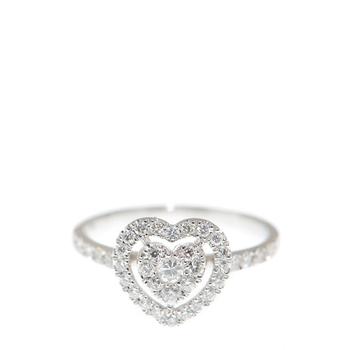 商品New J Collection Fine Jewellery Ring W / Diamond40 Rddi 0.68 Ct18kw 2.71 Gm 18kt White Gold Silver图片
