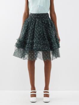 推荐Bonnie polka-dot tulle midi skirt商品