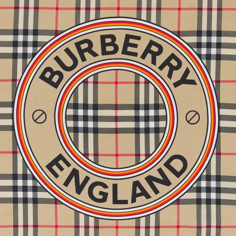 Burberry | BURBERRY/博柏利 男女通用米黄色真丝格纹图圈标方巾80531831,商家VPF,价格¥621
