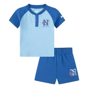 NIKE | Baby Boys Next Gen Henley Shorts and T-shirt, 2 Piece Set 独家减免邮费