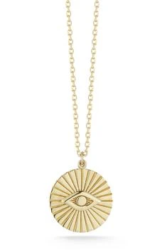 Ember Fine Jewelry | 14K Gold Evil Eye Pendant Necklace,商家Nordstrom Rack,价格¥2307