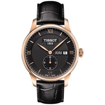 天梭力洛克, Tissot | Men's Swiss Automatic Chronograph T-Classic Le Locle Black Leather Strap Watch 39mm T0064283605801商品图片 7.5折×额外8.5折, 额外八五折