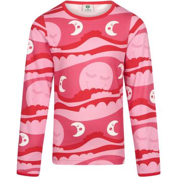 商品Småfolk | Sun and moon print long sleeved t shirt in pink and red,商家BAMBINIFASHION,价格¥180图片