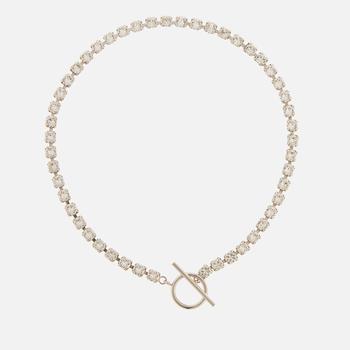 推荐Isabel Marant Glass-Embellished Silver-Tone Necklace商品