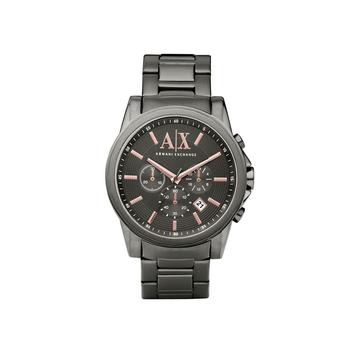 Armani Exchange | Men's Chronograph Gunmetal Gray Stainless Steel Bracelet Watch 45mm商品图片,5折