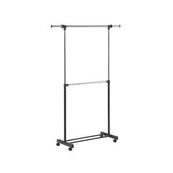 Honey Can Do | Adjustable Rolling Metal Double Clothes Rack,商家Macy's,价格¥307
