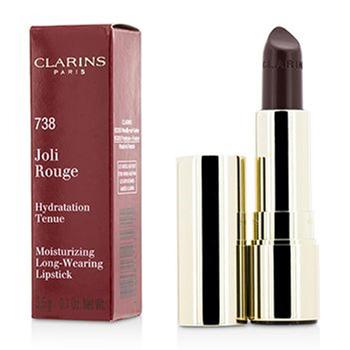 娇韵诗口红, Clarins | Clarins 164322 0.1 oz Joli Rouge Long Wearing Moisturizing Lipstick, No. 738 Royal Plum商品图片 9.5折