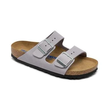 Birkenstock | Women's Arizona Nubuck Leather Soft Footbed Sandals from Finish Line 