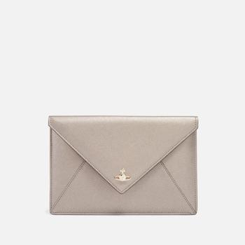 推荐Vivienne Westwood Saffiano Leather Envelope Clutch商品