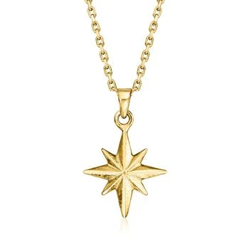 RS Pure | RS Pure by Ross-Simons 18kt Gold Vermeil North Star Pendant Necklace,商家Premium Outlets,价格¥773