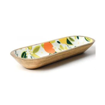 Coton Colors | Citrus Print Wood Dough Bowl 16'',商家Macy's,价格¥506
