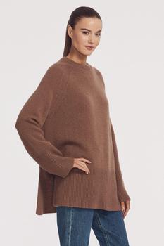 360 Cashmere北京, 360 Cashmere | Women's 360 Cashmere Alani Crewneck Jumper 48052 in Brown商品图片 