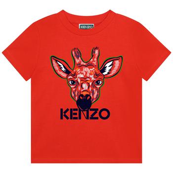 Kenzo | Kenzo Kids T-shirt Arancione Con Giraffa E Logo商品图片,9.3折