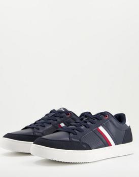 product Ben Sherman mod side stripe trainers in navy/white mix image
