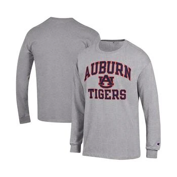 CHAMPION | Men's Heather Gray Auburn Tigers High Motor Long Sleeve T-shirt 