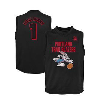 商品Youth Boys Black Portland Trail Blazers Space Jam 2 Slam Dunk Mesh Tank Top图片