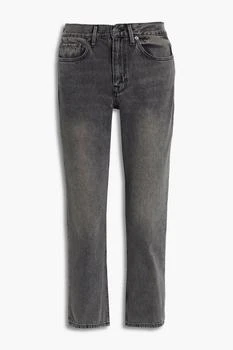 推荐Le Piper cropped faded straight leg jeans商品
