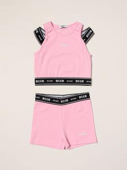 推荐Msgm Kids top + shorts set with logo商品