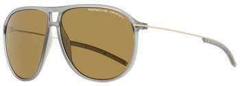 推荐Porsche Design Men's  Sunglasses P8635 C Transparent Gray/Bronze 61mm商品